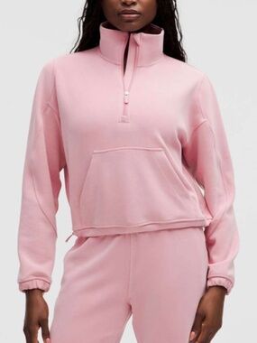 Lululemon Softstreme Half-Zip | Light Pink | Size 6